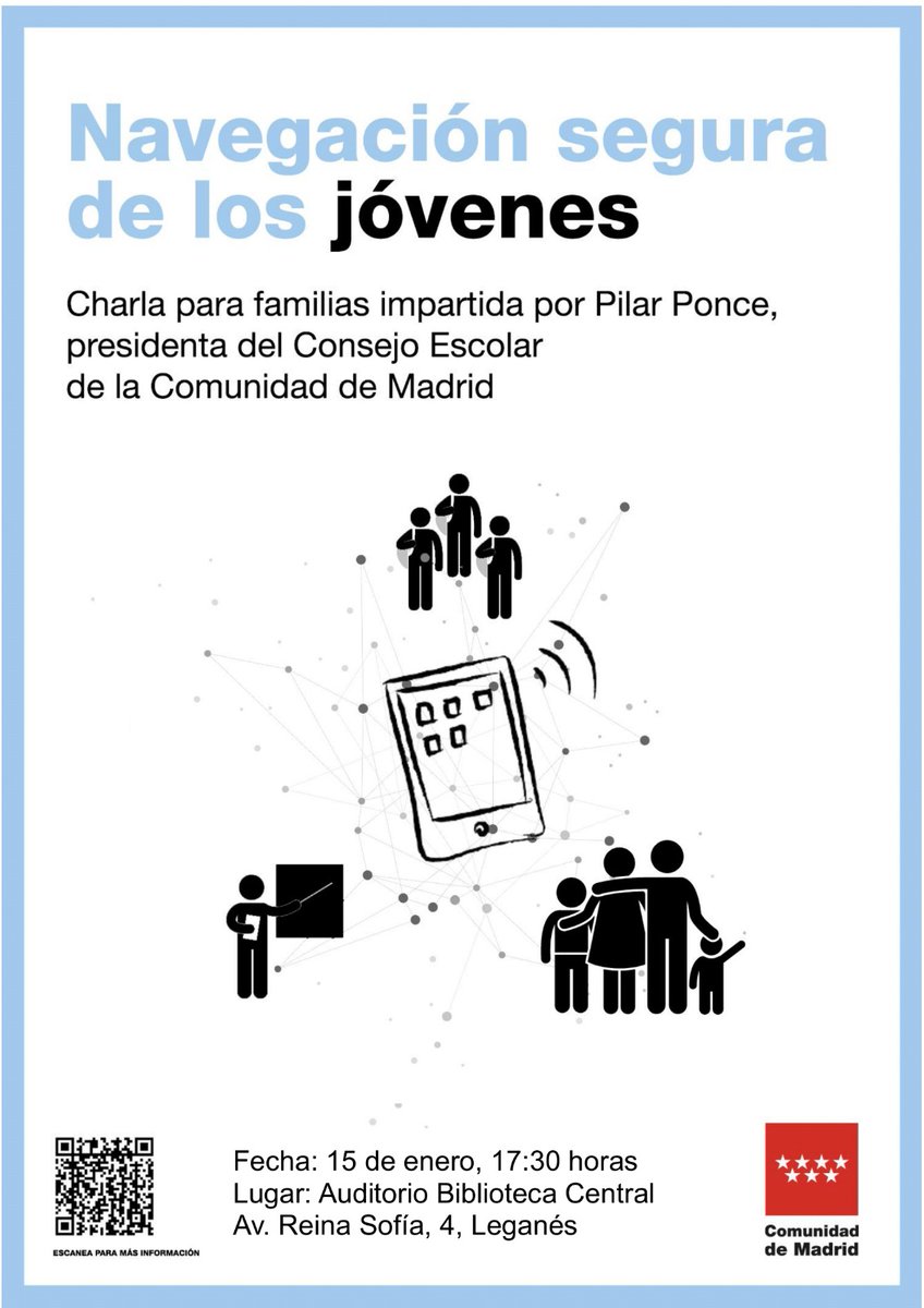 Pilar Ponce (@lwena7) on Twitter photo Esta tarde, 17:30, presentamos las #GuiasNavegcaciónSegura en #Leganés, Auditorio Biblioteca Central.
Dirigido a familias y docentes con hijos/alumnos de los últimos cursos de primaria, secundaria y bachillerato.
¡No te lo pierdas!
<a href="/AytoLeganes/">Ayuntamiento de Leganés</a> , <a href="/marecuencopp/">Miguel Ángel Recuenco 🇪🇦</a> <a href="/FAPA_LEGANES/">FAPA LEGANÉS</a> Esta tarde, 17:30, presentamos las #GuiasNavegcaciónSegura en #Leganés, Auditorio Biblioteca Central.
Dirigido a familias y docentes con hijos/alumnos de los últimos cursos de primaria, secundaria y bachillerato.
¡No te lo pierdas!
<a href="/AytoLeganes/">Ayuntamiento de Leganés</a> , <a href="/marecuencopp/">Miguel Ángel Recuenco 🇪🇦</a> <a href="/FAPA_LEGANES/">FAPA LEGANÉS</a>