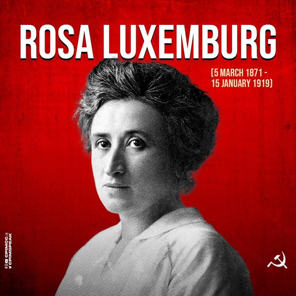 CpimAtl's tweet photo. Rosa Luxemburg: “The most revolutionary thing one can do is always to proclaim loudly what is happening.” https://t.co/3NYiNM8i4c