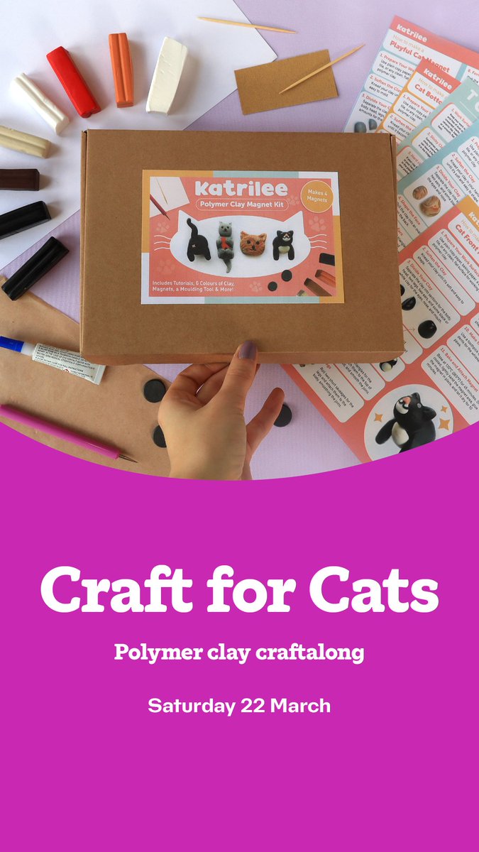 catsinoxford's tweet photo. Have you signed up for the #CraftForCats polymer clay session yet? Take on a fun cat-themed craft project, nominate the Cherwell Branch to receive your sign-up fee and help cats in your local area.😻
Find out more and register: https://t.co/65pzlMrqKU https://t.co/Aqq4uWtCSk