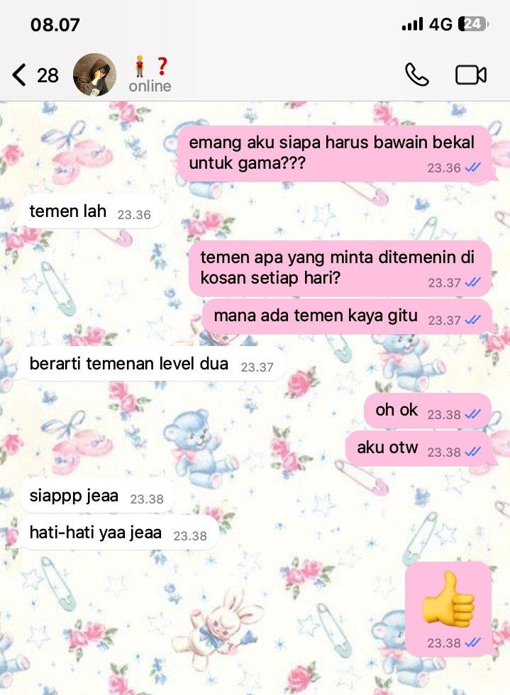 temen level dua

a #meloppang very short au. 
written by angleswhisperz