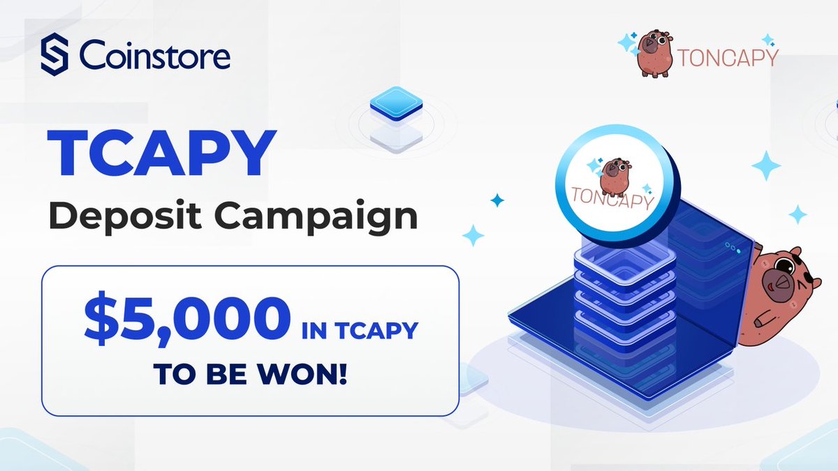 Coinstore (@coinstoreexc) on Twitter photo ๐ Coming Soon! Introducing the <a href="/Ton_Capy/">TonCapy</a> Deposit Campaign!
๐ Campaign Period: 2025.01.15 21:00:00 - 2025.01.29 21:00:00 (UTC+8)
๐ Deposit to win $5,000 in $TCAPY rewards
๐ฐ Seize this opportunity to enhance your $TCAPY portfolio
๐ For more details and to get started
๐ ๐ Coming Soon! Introducing the <a href="/Ton_Capy/">TonCapy</a> Deposit Campaign!
๐ Campaign Period: 2025.01.15 21:00:00 - 2025.01.29 21:00:00 (UTC+8)
๐ Deposit to win $5,000 in $TCAPY rewards
๐ฐ Seize this opportunity to enhance your $TCAPY portfolio
๐ For more details and to get started
๐