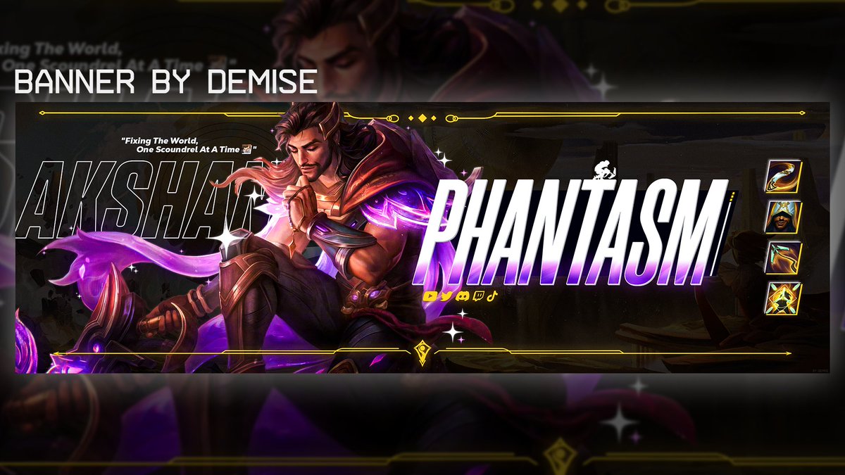 Akshan Banner for <a href="/Phantasm_EUW/">Phantasm</a> ! 
(Fan art🎨 )
Support is appreciated! 🤠