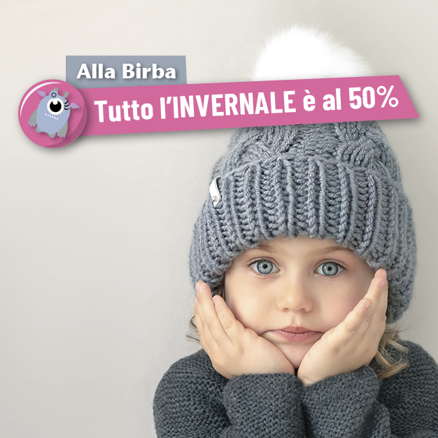 Alla Birba tutto l'INVERNALE scontato del 50%: Moncler, Burberry, Stone Island, K-way, Gucci, Blumarine, Ralph Lauren, Il Gufo, Monnalisa, Simonetta, Dou Dou, D&amp;G, Armani, Napapijri
Articoli da NEVE, vestiti di CARNEVALE, giochi e attrezzature varie 
labirba.com/index.html