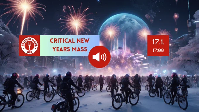 Flyer der Critical Mass am 17.1.