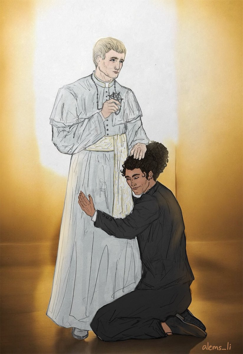 «Молиться бесполезно,
Прогневал небеса я;
Передо мною бездна,
И я стою у края.
И сладко мне, и тошно,
Пусть будет то, что будет,
А будет только то, что
Она меня погубит…»

Иллюстрация к «Обретенной истине» от  <a href="/scout_weird/">повелитель волн в эмиграции</a>

archiveofourown.org/works/58780396…

#оэ #отблескиэтерны #вальдмеер