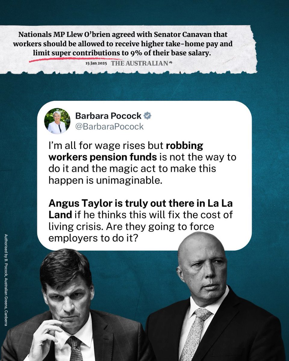 Pure fantasy from the coalition wanting to reform superannuation. On the cusp of raising the guarantee to 12% they want to reduce it back to 9% and somehow turn the 3% gap into a wage rise. Please explain?