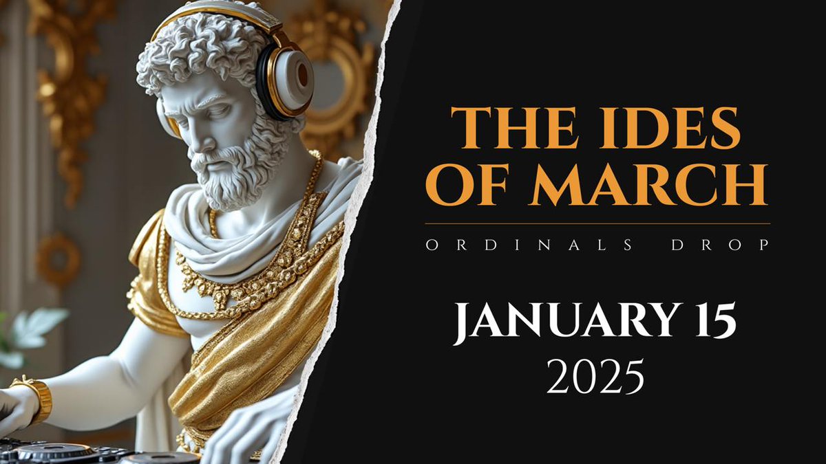 Today the #IdesOfMarch mint goes live
Here is ALL the info you need

WL mint window will be from 1:15pm - 3:15pm EST
Public Mint will be from 3:15pm EST until

Collect HERE with <a href="/trygamma/">Gamma.io</a> 

gamma.io/ordinals/colle…

2,100 Ordinals Total
1,680 Imperium (common) 
420 Dominus (rare)