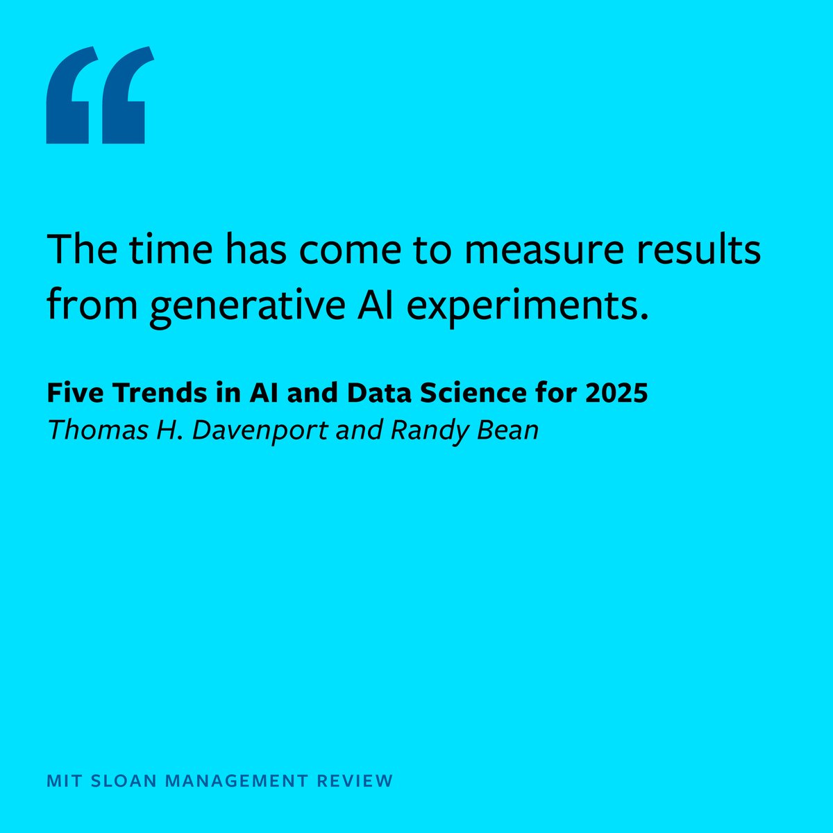 MIT Sloan Management Review (@mitsmr) on Twitter photo The time has come to measure results from generative AI experiments. mitsmr.com/4j5WsJc @Tdav <a href="/RandyBeanNVP/">Randy Bean</a> The time has come to measure results from generative AI experiments. mitsmr.com/4j5WsJc @Tdav <a href="/RandyBeanNVP/">Randy Bean</a>