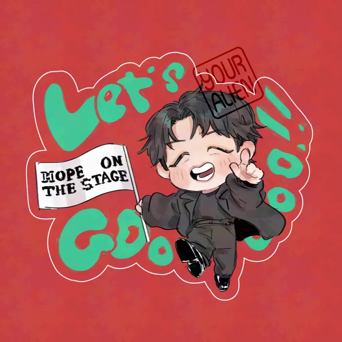 Let's goooo #jhope #HOPE_ON_THE_STAGE_TOUR #btsfanart 