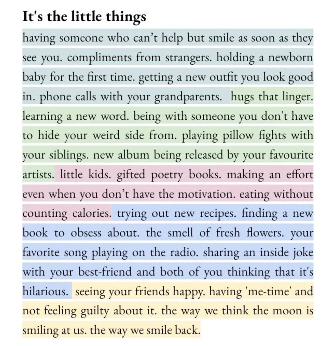 It's the little things