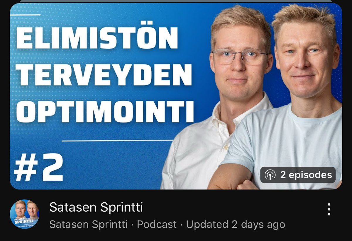 jyri's tweet photo. Paljastaako verikoe, miten pitkään elät terveenä? Uuden longevity-podimme jaksossa lääkäri @tikkanenjani selittää, millä arvoilla todella on väliä. Keskustelussa käydään läpi kolesterolin, insuliiniresistenssin ja matala-asteisen tulehduksen roolit sekä kuinka optimoida elimistön terveys pitkää ja aktiivista elämää varten. 🏃🏼 https://t.co/3yTlgVWarH