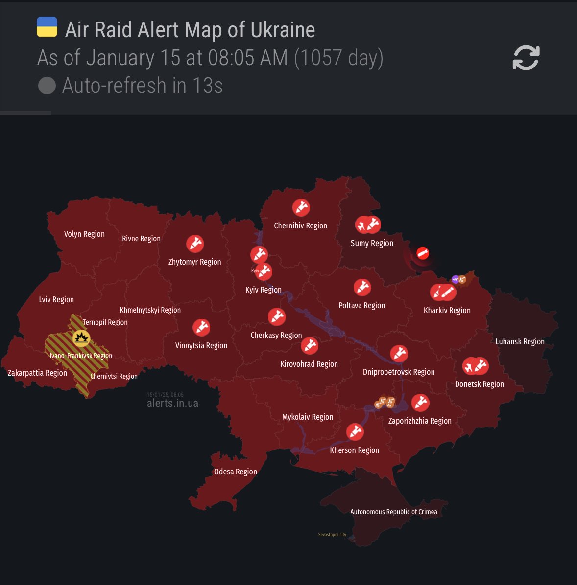 Massive missile attack on Ukrainian cities right now. While Ukrainian strikes aim to cripple Russia’s war machine, the Kremlin keeps terrorizing civilians, emboldened by the lack of a decisive global response.