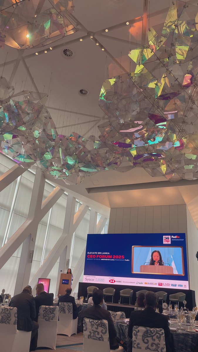 aselawaid's tweet photo. Pleased to attend the AMCHAM Sri Lanka CEO Forum 2025, driving conversations on innovation and growth in Sri Lanka’s business landscape. Kudos to AmCham SriLanka, and FedEx for hosting this inspiring platform #CEOForum2025 #Leadership #Innovation https://t.co/2LIJFf3ZNP