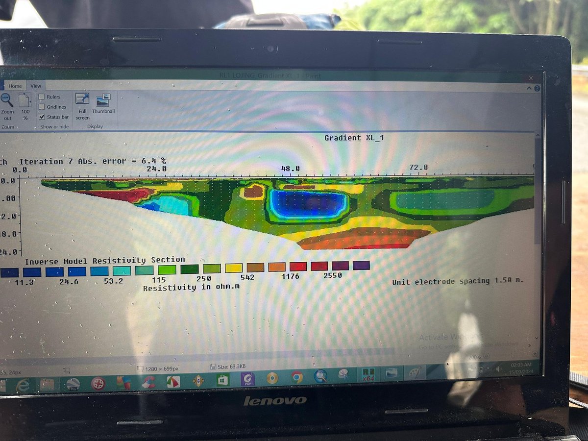 Ujian Electrical Resistivity Tomography (ERT)  
📍 Lokasi: Laluan FT185, Seksyen 78.60  
📅 Tarikh: Bermula 14 Januari 2025 

Ujian ERT dijalankan untuk menilai dan mengenal pasti keadaan subpermukaan tanah.