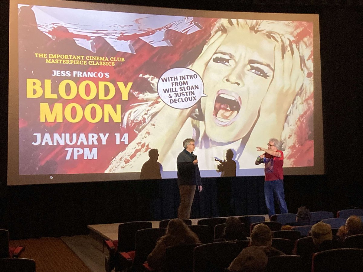 Justin Decloux (@declouxj) on Twitter photo Thanks to everyone who came to see Jess Franco's BLOODY MOON at <a href="/Fox_Theatre/">Fox Theatre</a> and for <a href="/mahahafilm/">Mark Hanson</a> for taking this photo. Thanks to everyone who came to see Jess Franco's BLOODY MOON at <a href="/Fox_Theatre/">Fox Theatre</a> and for <a href="/mahahafilm/">Mark Hanson</a> for taking this photo.