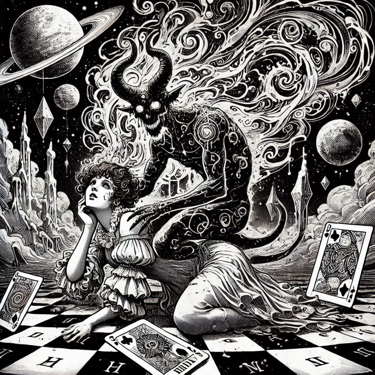 Alien_Designer's tweet photo. GM Lovely Earthlings π€π
π #MarsCitizen Alertπ
A game between humanity and the demon, where every card comes at a costβdo you dare to challenge your fate?
9 Edition
Price: 3.33 $XTZ
#Alien_Designer #tezosarts
ππ https://t.co/2A6jQNbqbn