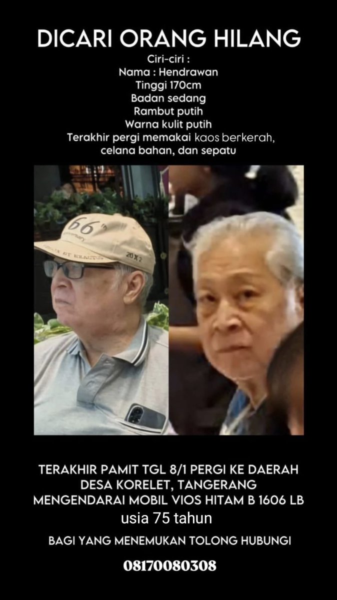 Iqbal_langdon's tweet photo. @Opposite6888 Sepertinya ini orang yang sama kah sang purn brigjen Hendrawan Ostevan hilang 5 hari yang lalu https://t.co/LxsUW0Jw0M