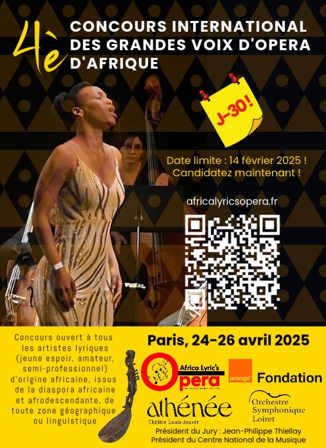 AFRICA LYRIC'S OPERA - Les Voix d'Opéra d'Afrique (@africalyric) on Twitter photo 4th International Singing Competition of Opera Voices of Africa!Apply now!
<a href="/FondationOrange/">FondationOrange</a> @theatreathenee <a href="/womenofafrica1/">WOMEN OF AFRICA - Au service depuis 2002</a>
#blackclassicalmusicians #Africa #diversity #classicalmusic #opera #africanclassicalmusicians #orchestre #classicalmusicforkids #classicalmusicforeveryone 4th International Singing Competition of Opera Voices of Africa!Apply now!
<a href="/FondationOrange/">FondationOrange</a> @theatreathenee <a href="/womenofafrica1/">WOMEN OF AFRICA - Au service depuis 2002</a>
#blackclassicalmusicians #Africa #diversity #classicalmusic #opera #africanclassicalmusicians #orchestre #classicalmusicforkids #classicalmusicforeveryone