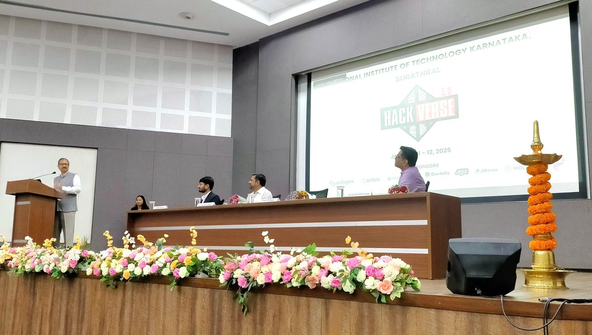 surathkal_nitk's tweet image. NITK HackVerse 5.0: A Rendezvous of Brilliant Minds and Innovative Software Solutions

The National Institute of Technology Karnataka, Surathkal witnessed the successful organization of the 5th edition of its annual hackathon, HackVerse 5.0, on January 11–12, 2025.