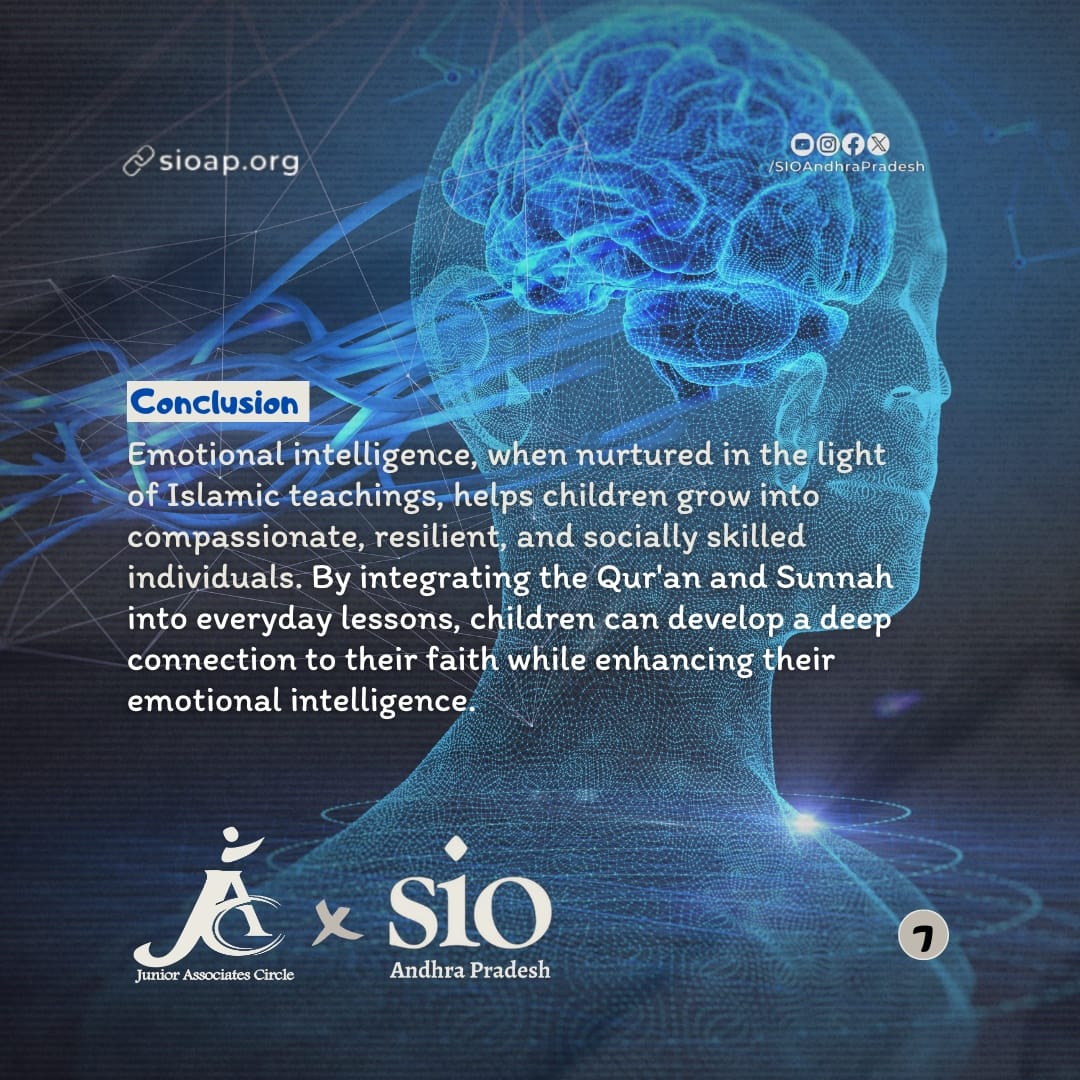 SIO_AP's tweet image. Emotional intelligence, when nurtured in the light of Islamic teachings, helps children grow into compassionate, resilient, and socially skilled individuals. 
#SIOAndhraPradesh

#StudentsIslamicOrganisation
#SIOAP

#EmpoweringYouth
#BuildingTheNation