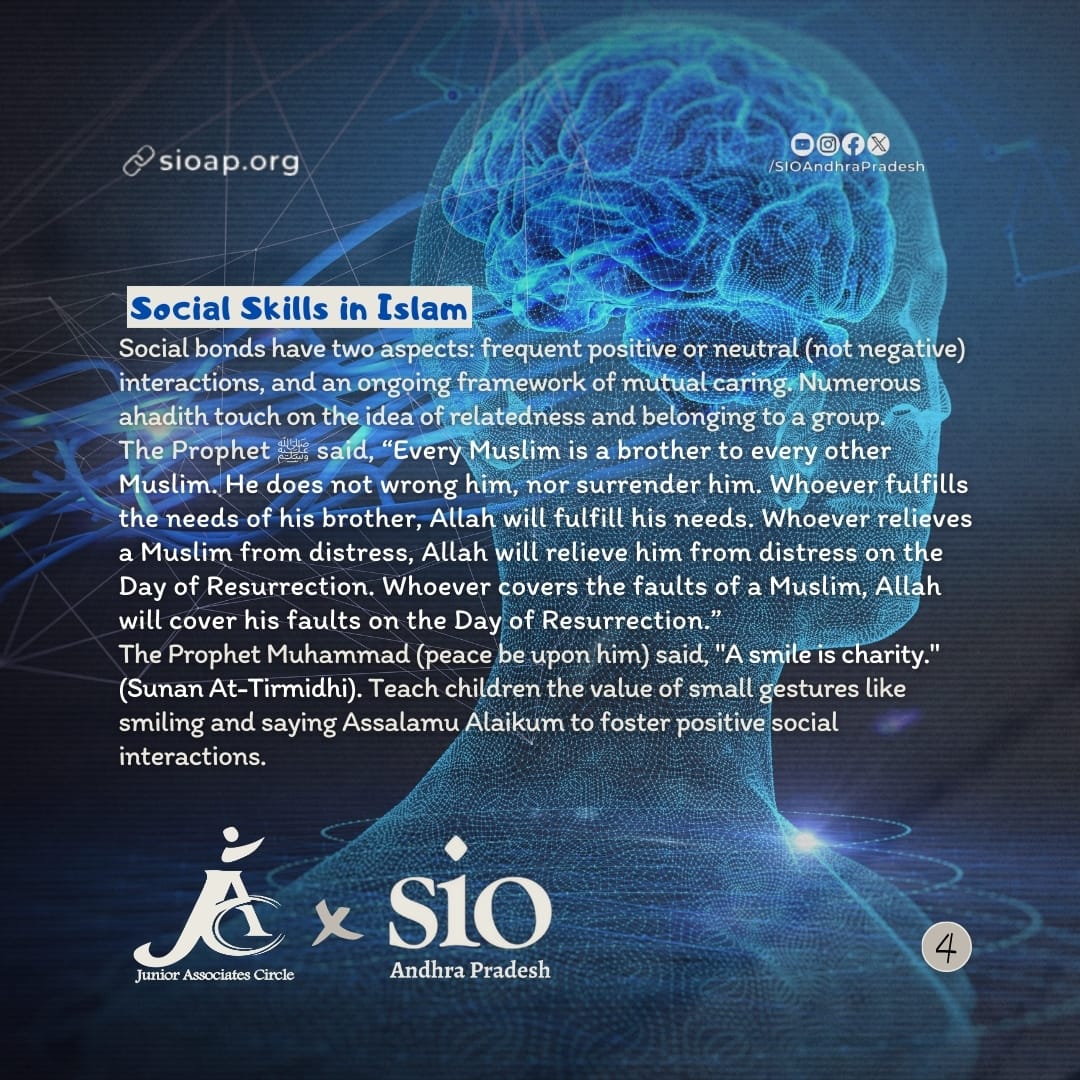 SIO_AP's tweet image. Emotional intelligence, when nurtured in the light of Islamic teachings, helps children grow into compassionate, resilient, and socially skilled individuals. 
#SIOAndhraPradesh

#StudentsIslamicOrganisation
#SIOAP

#EmpoweringYouth
#BuildingTheNation