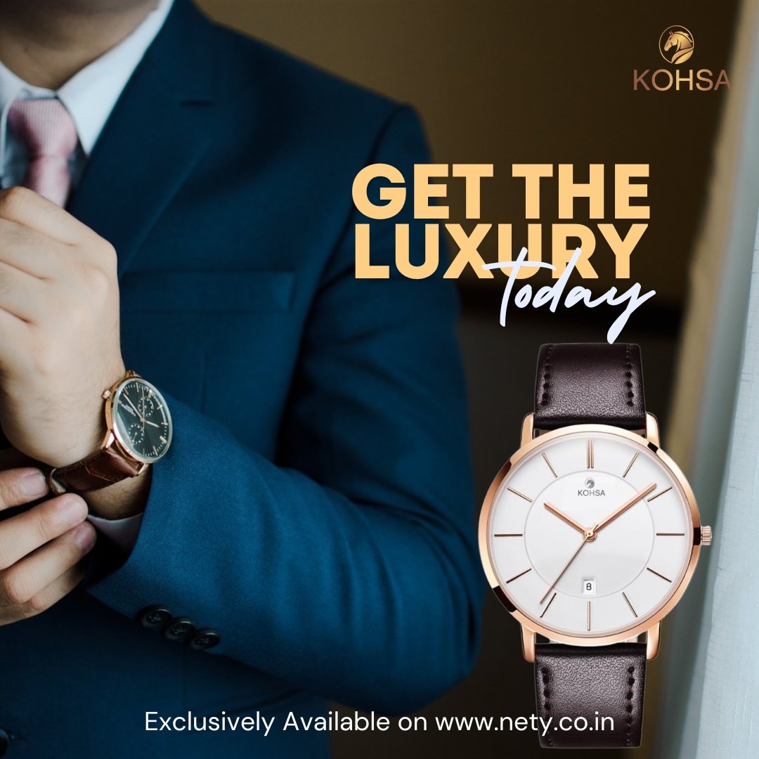nety_official's tweet photo. KOHSA Watches by Nety offer trendy designs, premium quality, and durability. Perfect for formal and casual occasions, these Indian-made watches symbolize self-reliance and style, enhancing your identity with elegance and reliability.

#Nety #KOHSA https://t.co/vuFimbS6Fh