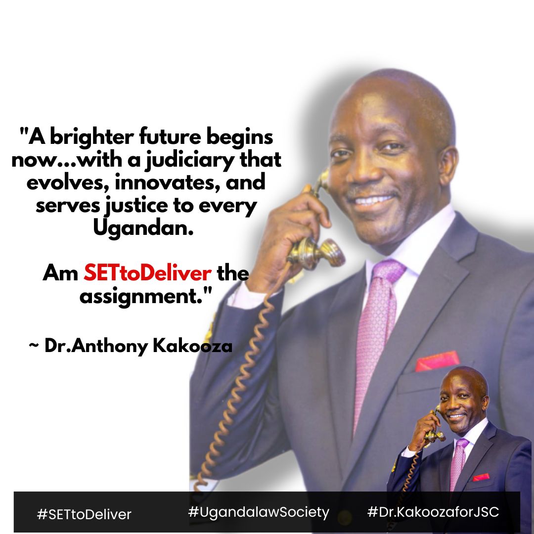 karothk256's tweet image. . @AcKakooza is #SETtoDeliver for the Uganda Law Society.

He is ready to listen, to engage, to work with everyone, and to ensure that all concerns are not just heard but duly considered.

When voting day comes, let’s all cast our votes  on him . #DrKakoozaforJsc .