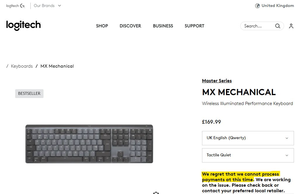 alex_read13's tweet image. I guess @LogitechGUK hates money...
It's been 2 days since I noticed, and 1 day since everyone who should have fixed this, should have been fired.