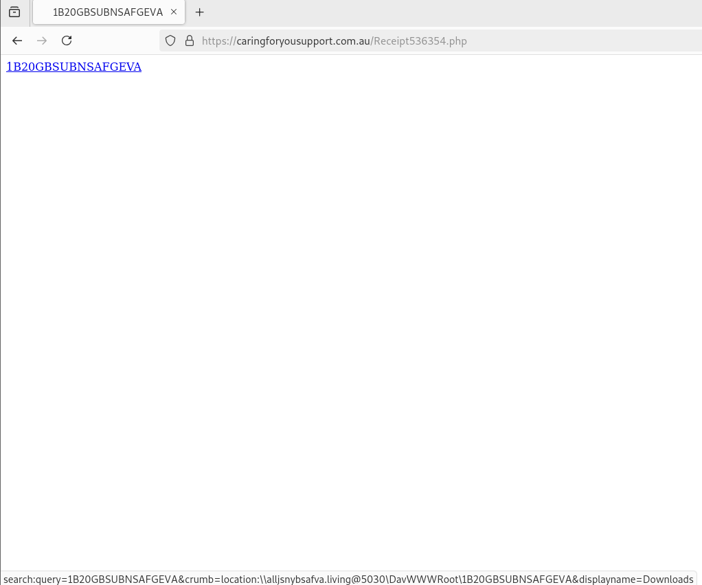salmanvsf's tweet photo. Delivering MultiRAT 
caringforyousupport[.]com[.]au/Receipt536354.php

More Pages can be found using this query
https://t.co/ZjTyuXJ0wK

Email -> Lnk -> VBS -> BAT -> ZIP -> Multi RAT 

More IOC's
https://t.co/U2jDJWspS0 https://t.co/lJNfKFYBD1