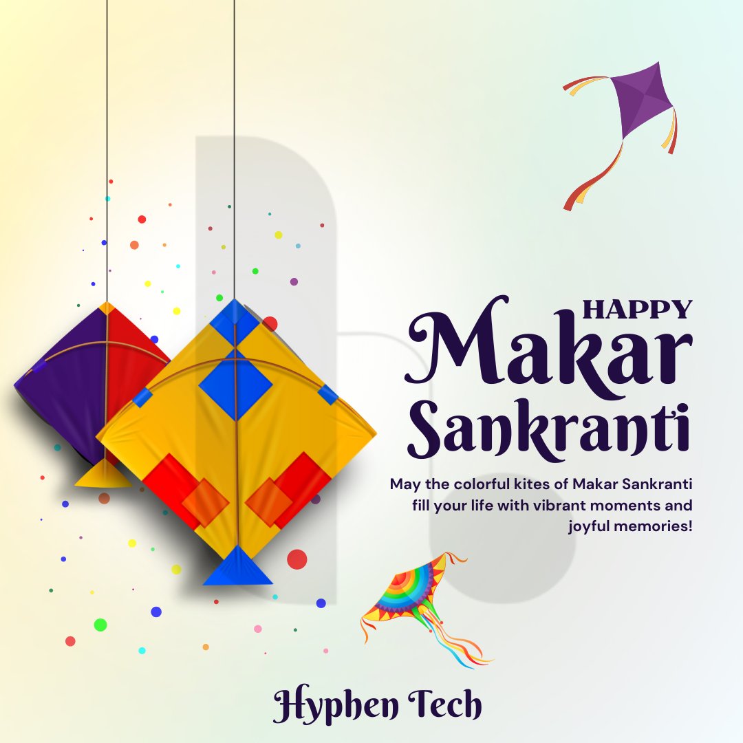 thehyphentech's tweet image. Uttarayan vibes are here! 🎉✨ Let&apos;s celebrate the festival of kites with joy, colors, and endless fun. 🪁🌞

#Uttarayan2025 #KiteFestival #TheHyphenTech #HyphenTech