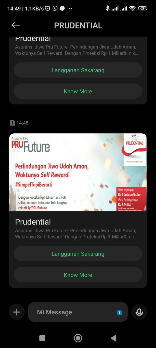 aidi_h's tweet photo. Saya udah muak. Gimana caranya supaya saya NGGA di SPAM lagi promosi yg beginian?!?
@myXLCare @ID_PRUDENTIAL @myprudential @Prudential @PruCenter @prudenti https://t.co/y4LdoqkBsq
