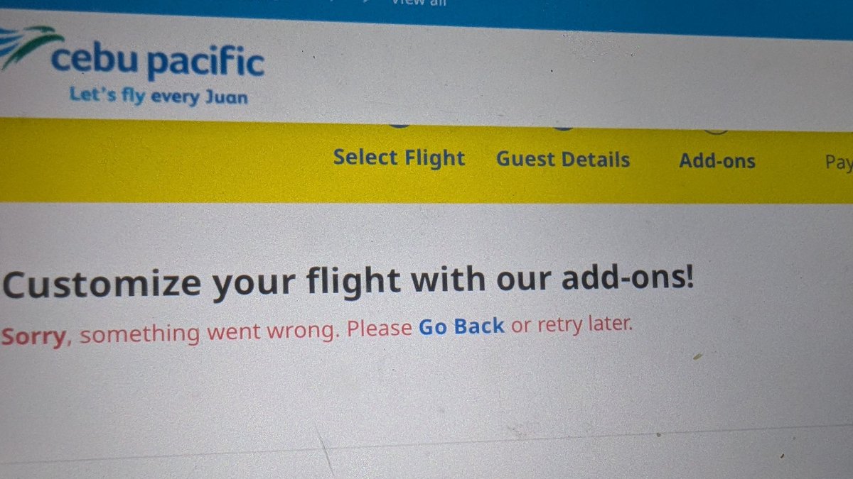 jpbejedor's tweet photo. @CebuPacificAir why I keep on getting this error since last night?
#cebupacific
#cebpac https://t.co/cVAw7gCTcF