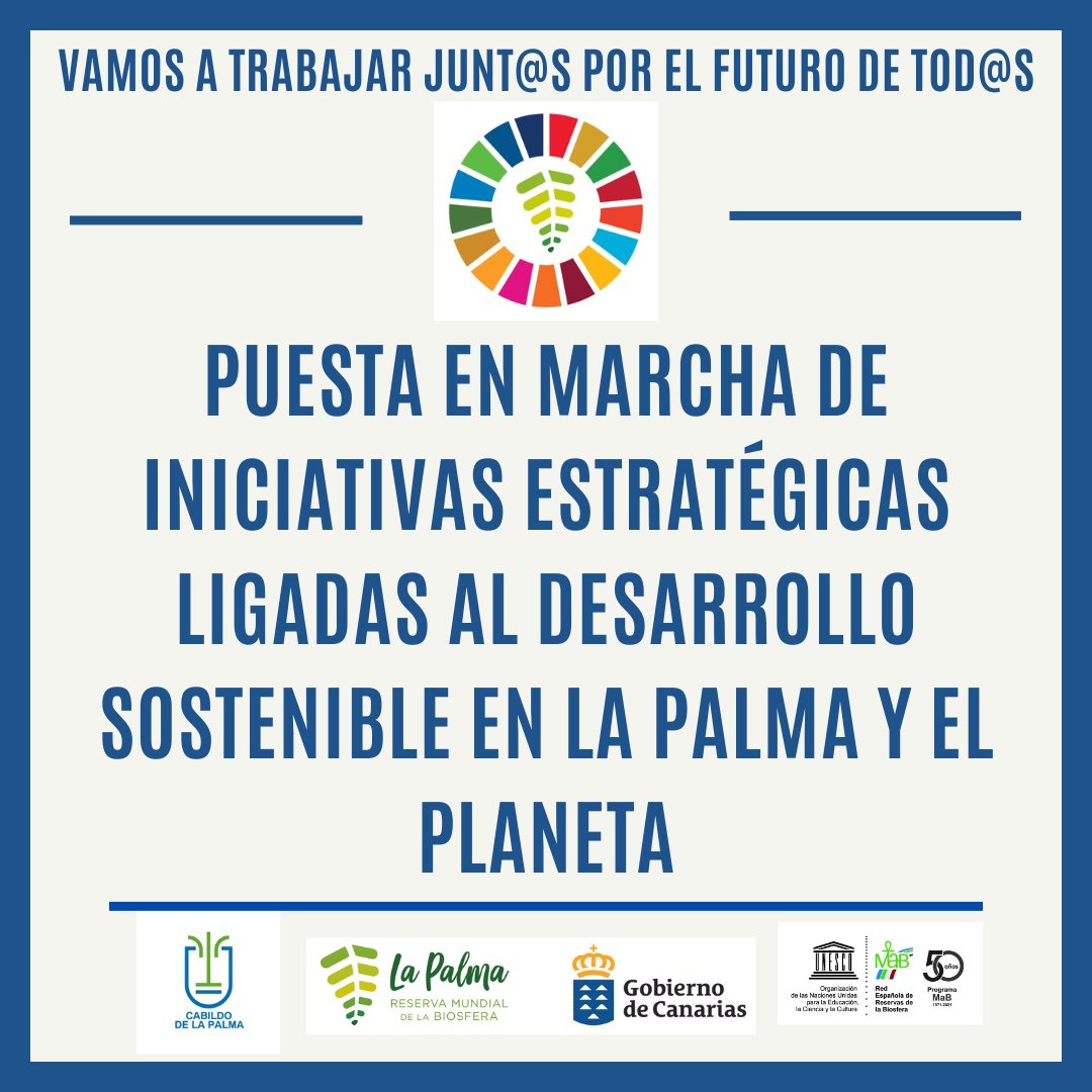 Desde las instituciones de la Isla de La Palma debemos marcarnos algunas metas para cumplir con el ODS 17 y la Agenda 2030 en nuestro territorio. 
#LaPalma #reservabiosfera #lapalmabiosfera #somosbiosfera #itsaboutlife
<a href="/CabLaPalma/">Cabildo de La Palma</a> <a href="/UNESCO_MAB/">UNESCO Biodiversity</a>  <a href="/EcologicaGobCan/">Transición Ecológica y Energía</a>