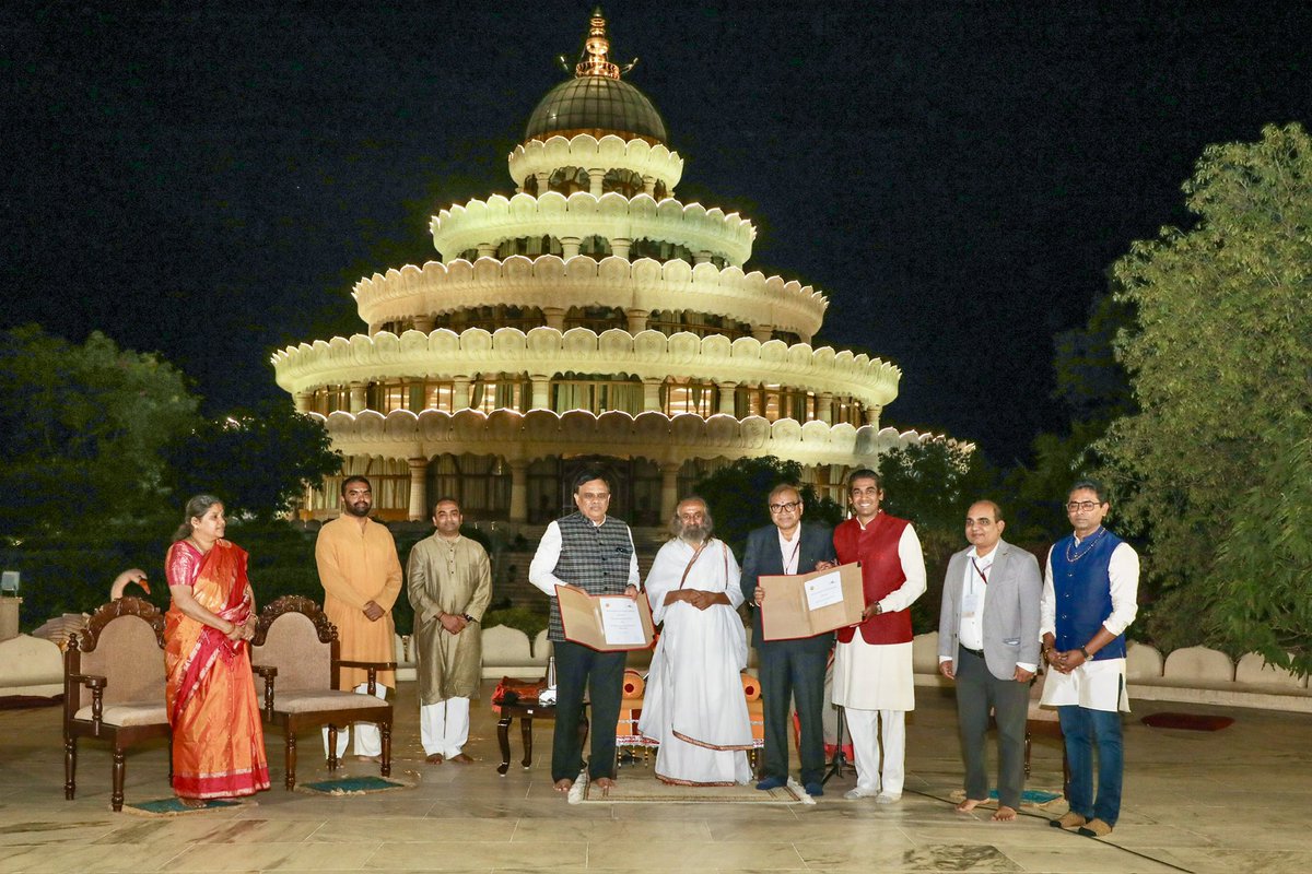 Gurudev Sri Sri Ravi Shankar (@gurudev) on Twitter photo The <a href="/ArtofLiving/">The Art of Living</a> and <a href="/AICTE_INDIA/">AICTE</a> have signed an MoU to provide holistic education, to students and faculty across India with the skills and capacities envisioned in the NEP 2020.
<a href="/SITHARAMtg/">TG SITHARAM</a>
<a href="/ugc_india/">UGC INDIA</a>
<a href="/EduMinOfIndia/">Ministry of Education</a> The <a href="/ArtofLiving/">The Art of Living</a> and <a href="/AICTE_INDIA/">AICTE</a> have signed an MoU to provide holistic education, to students and faculty across India with the skills and capacities envisioned in the NEP 2020.
<a href="/SITHARAMtg/">TG SITHARAM</a>
<a href="/ugc_india/">UGC INDIA</a>
<a href="/EduMinOfIndia/">Ministry of Education</a>