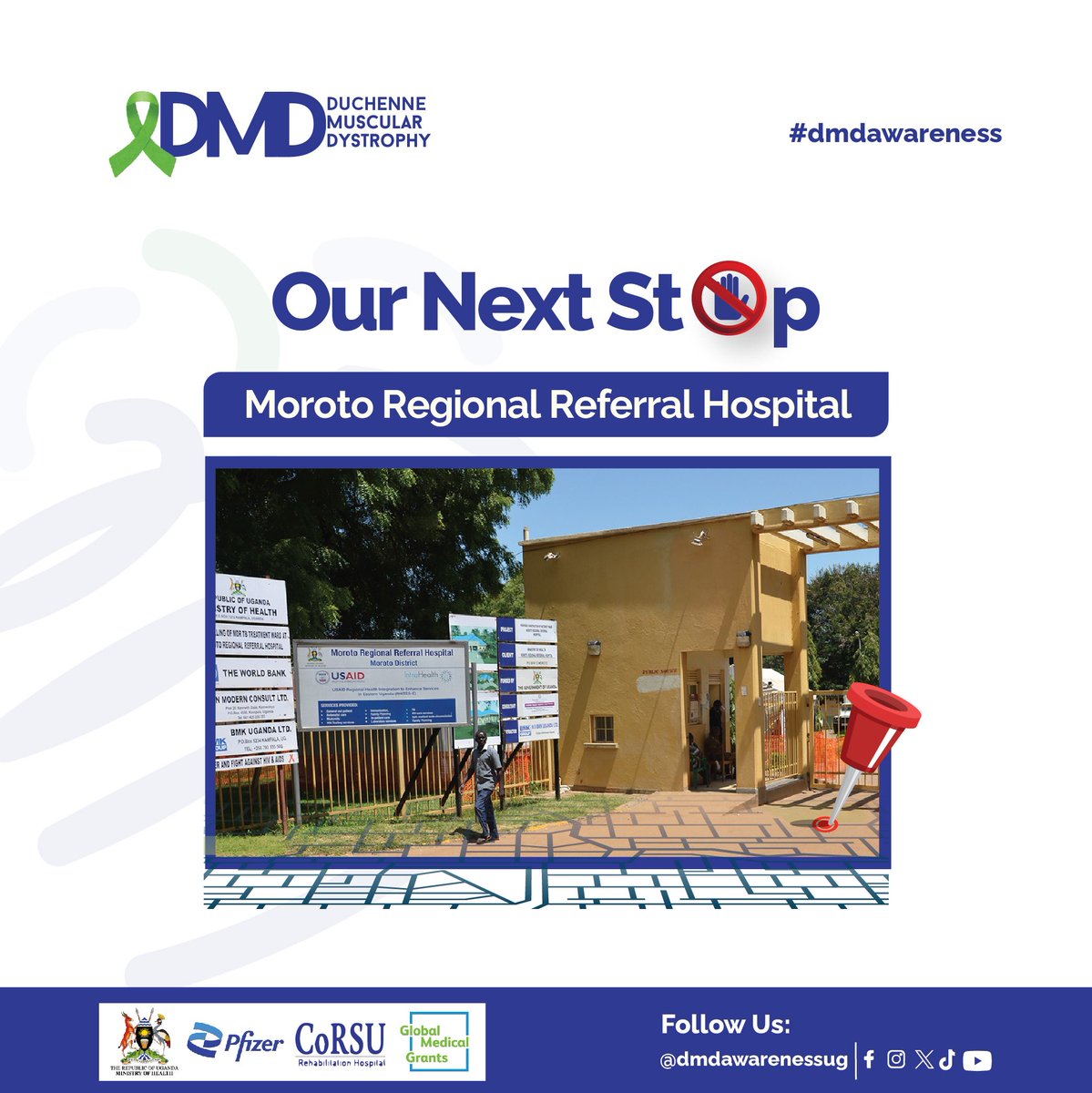 dmdawarenessug's tweet photo. 📍: Moroto Regional Referral Hospital.
Our #DMDAwareness drive in the North extends to Karamoja region where we shall meet various health professionals to share more light about Duchenne Muscular Dystrophy.
#DareToKnowDareToHelp #EndDuchenneMuscularDystrophy https://t.co/v7ZiHxXveq