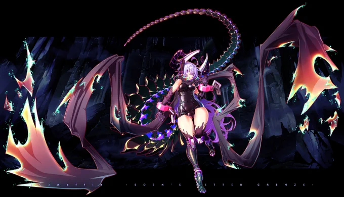 ソーシャルゲーム『エデンズリッターグレンツェ』【ラプラス・デッドエンド】 を描かせていただきました。#エデンズリッターグレンツェ #グレンツェ※画像は運営、版権元の許可をいただき掲載しています。(C)Waffle  -EDEN'S RITTER GRENZE- 