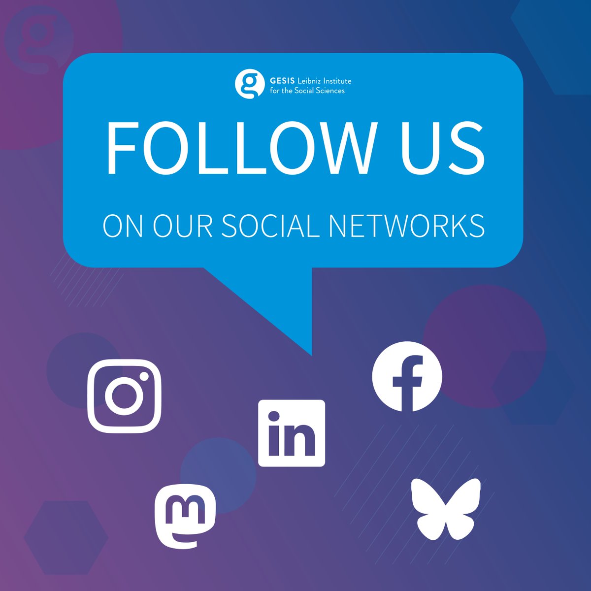 #GESISmoves #AgainstDiscrimination #OpenSociety #Democracy #Blsk
GESIS is withdrawing from X today! Our institute is a place where mutual appreciation, critical thinking and an open culture of discussion are essential for respectful cooperation and fundamental to successful work.