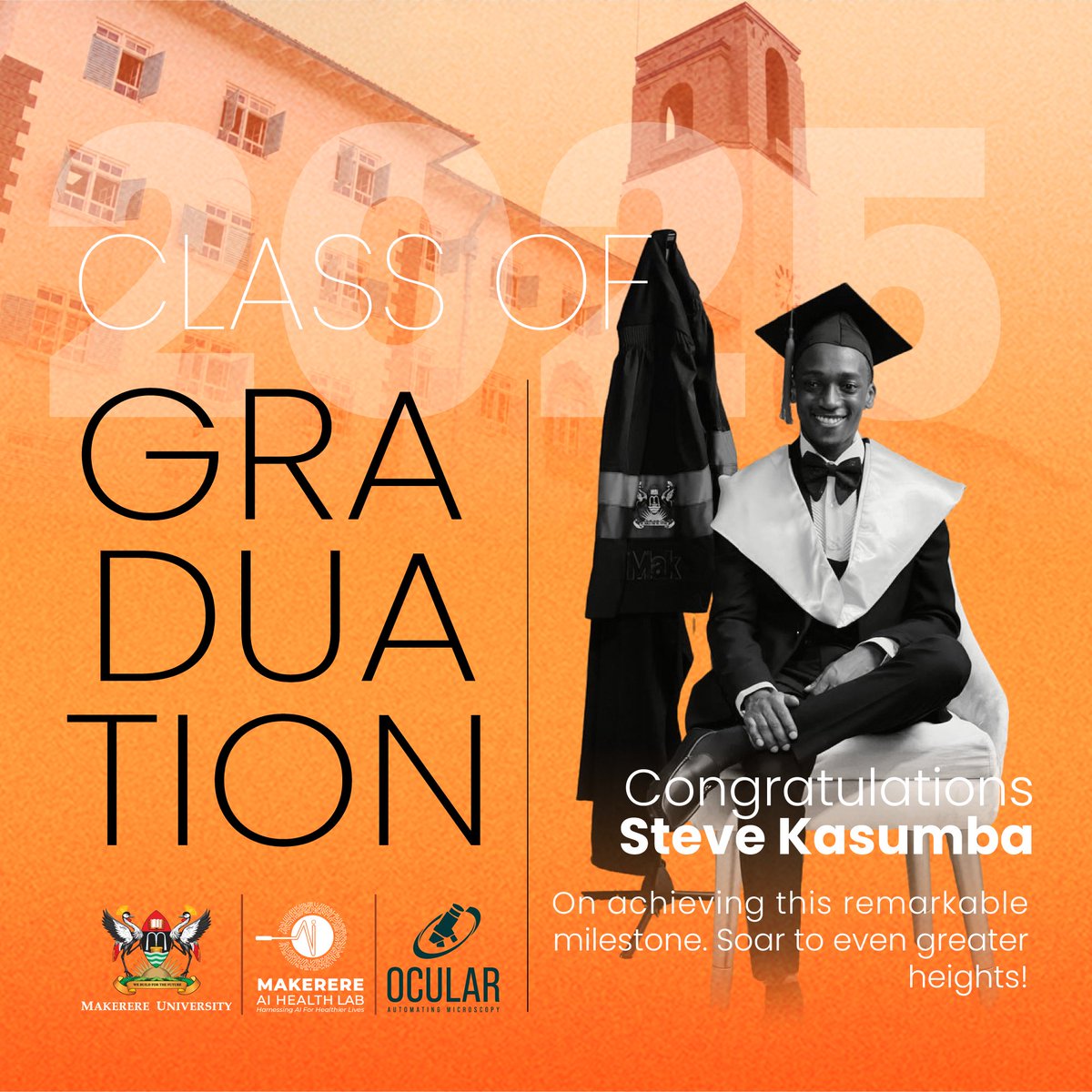 AI_HealthLabMak's tweet photo. Huge congratulations to our lab members graduating at this year's #Mak75thGrad! We are incredibly proud of your hard work and dedication. https://t.co/JVcFSRwrnj