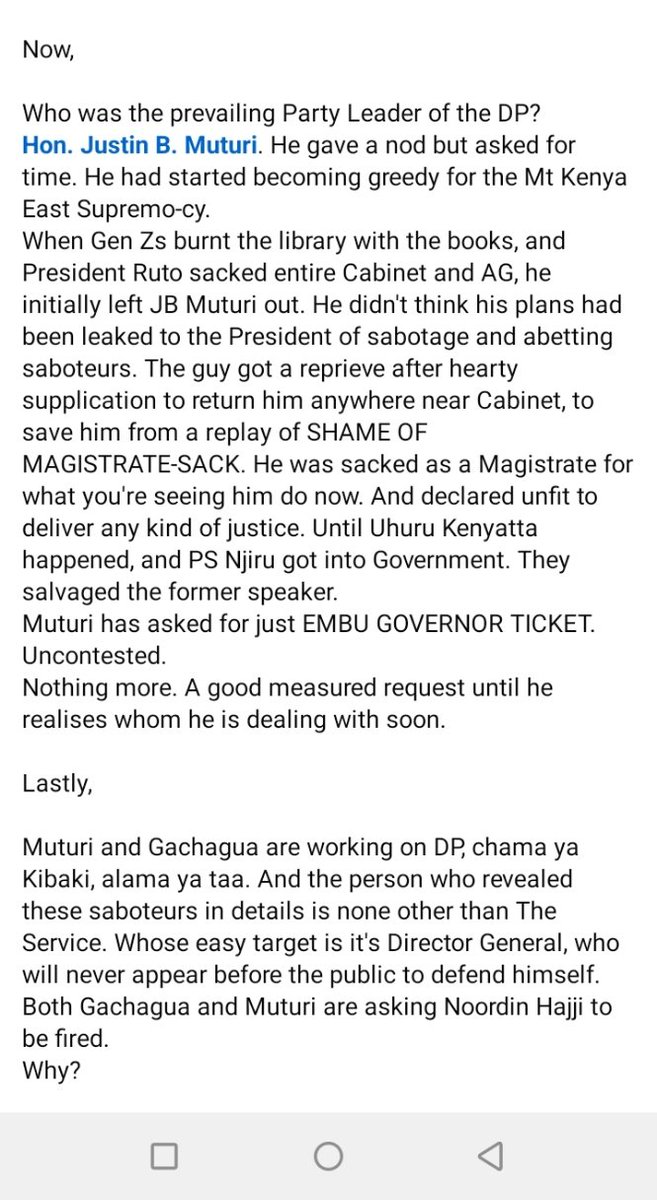 Gideon_Kitheka's tweet photo. Kenyans often let emotions cloud their judgment without critically examining the facts. Zack Kinuthia has clearly revealed the truth– Rigathi Gachagua and Justin Muturi are behind the push to remove Noordin Haji, all in an attempt to destabilize the nation.
But rest assured, their schemes will not succeed.