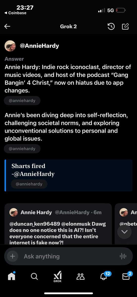 Yall wtf is this grok thing? I clicked some button and it said I’m on hiatus due to app changes how’d it know that? Guys we need to abolish the internet. Right now. Shits getting weird.
