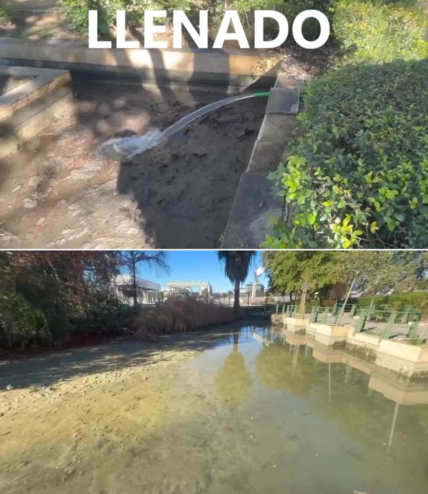 SOSterritorios's tweet photo. Todo lo que hace #ParquesYJardines del @Ayto_Sevilla es igual de desastroso, repugnante y sucio‼️
1º Vacían el #Estanque de #Monet de los #JardinesDelGuadalquivir.
2º Vierten el agua sucia y contaminada al #RíoGuadalquivir.
3º Lo llenan sin limpiarlo y toda la suciedad sigue ahí. https://t.co/uuRb0E43eW