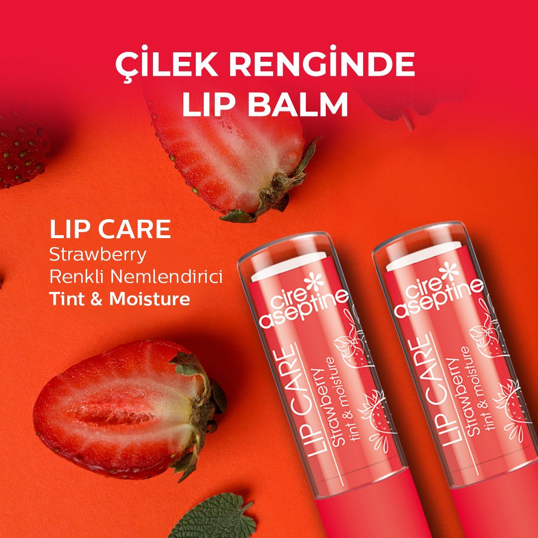 cireaseptinetr's tweet photo. Hem çilek renginde hem de çilek tadında🍓💋

#cireaseptine #guzelsecim #nemlendirici https://t.co/CzkBlVhohu