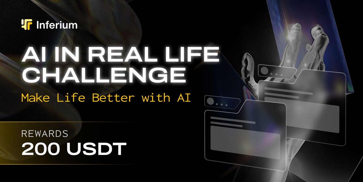 InferiumAI's tweet image. 🚀 #AIinRealLife Challenge
How does Inferium make your work easier or life better? Use it to solve a challenge, boost productivity, or create something cool—and show us how! 🧠✨
How to Participate:
1️⃣ Use Inferium to tackle a task, solve a problem, or enhance your work.
2️⃣…