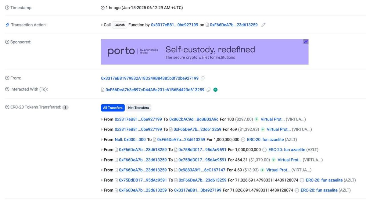 A wallet funded by polychain founder (MATIC) olaf <a href="/zxocw/">olaf</a> launched a token named $AZLT.

Dev: 0x3317eB81979832A18D249B84385b0f70be927199

$AZLT CA: 0x04E20ee22c6db2c5855D5f7B00690B8CDB83D3eE
Market Cap: $3.9M

DYOR, if he says this is a test then gg