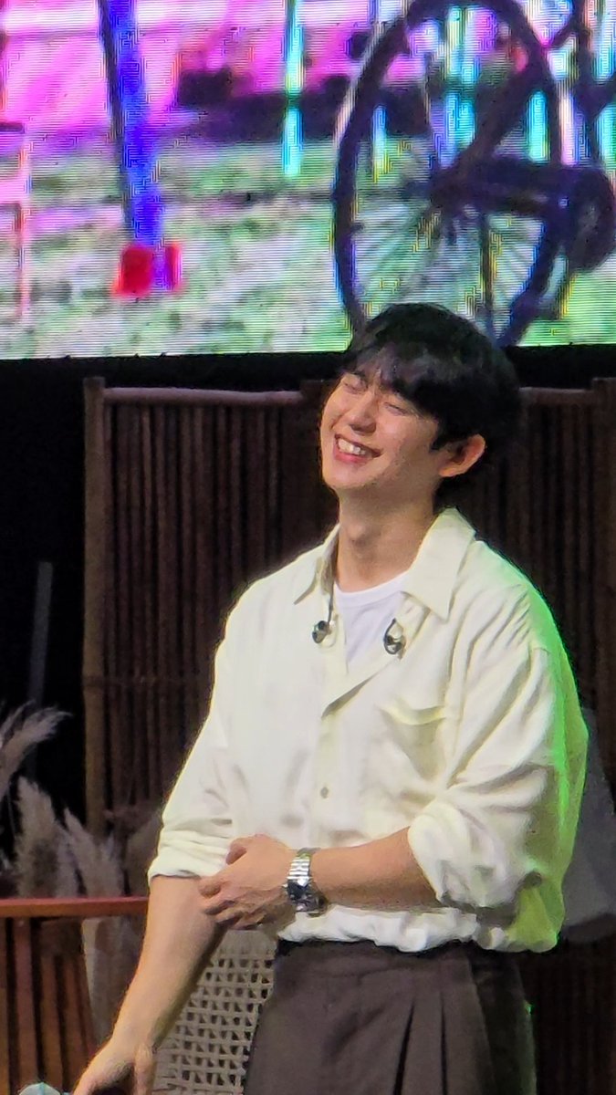 jinjinier's tweet photo. [Our Time Fanmeeting]
He was really happy after drinking mote con huesillo 😄 
#정해인 #JungHaeIn
#OUR_TIME_LATAM #JungHaeIn_Chile https://t.co/jUtaN15Afj