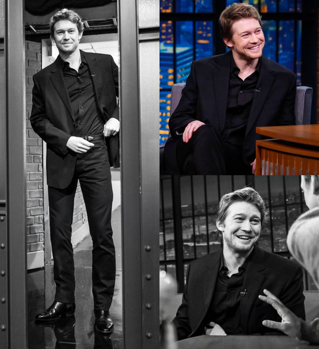 _filmcrave's tweet photo. Joe Alwyn photographed on the Late Night with Set Meyers for ‘The Brutalist’. 📷 https://t.co/sCmvT0n22U