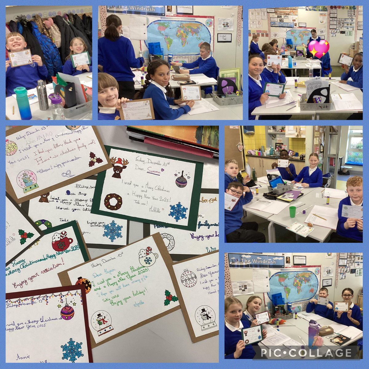 French penpal Christmas cards! 
Before Christmas, we designed and wrote Christmas cards to send to our penpals in France. We have now received theirs and we enjoyed reading them in our lesson today. 🎄#frenchpenpals <a href="/RedhillTrust/">Redhill Academy Trust</a> <a href="/Misskirk44/">Miss Kirk</a> <a href="/Miss_Dunn1/">Miss Dunn</a>
