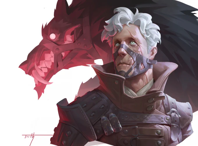A D&amp;D AVATARThis is the character avatar I use when playing Curse of Strahd,a werewolf doctor ,barbarian。 