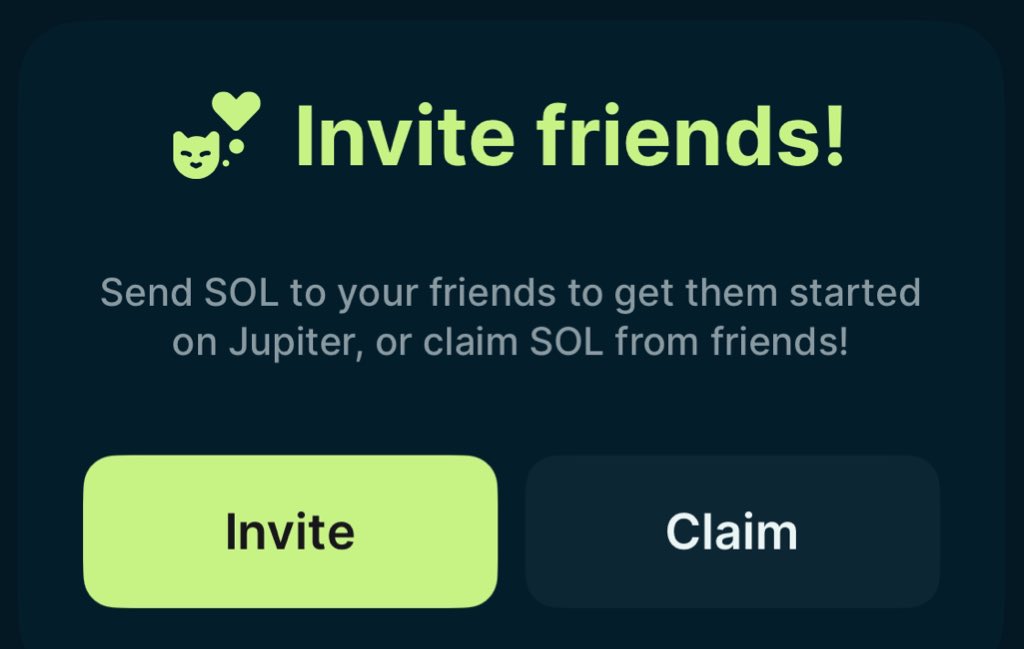 Solana Guru🧞♂️ (@solanagurrru) on Twitter photo I love this way of onboarding new users to SOL by encouraging people to give.
This is actually genius <a href="/jup_mobile/">Jupiter Mobile (v2 arc)</a> !!
I want to give out a bit of free SOL.
Just REPOST and comment below.
I will DM all 15 winners myself.
Some will get 1 free SOL, others 0.5 SOL, or 0.1 SOL or I love this way of onboarding new users to SOL by encouraging people to give.
This is actually genius <a href="/jup_mobile/">Jupiter Mobile (v2 arc)</a> !!
I want to give out a bit of free SOL.
Just REPOST and comment below.
I will DM all 15 winners myself.
Some will get 1 free SOL, others 0.5 SOL, or 0.1 SOL or