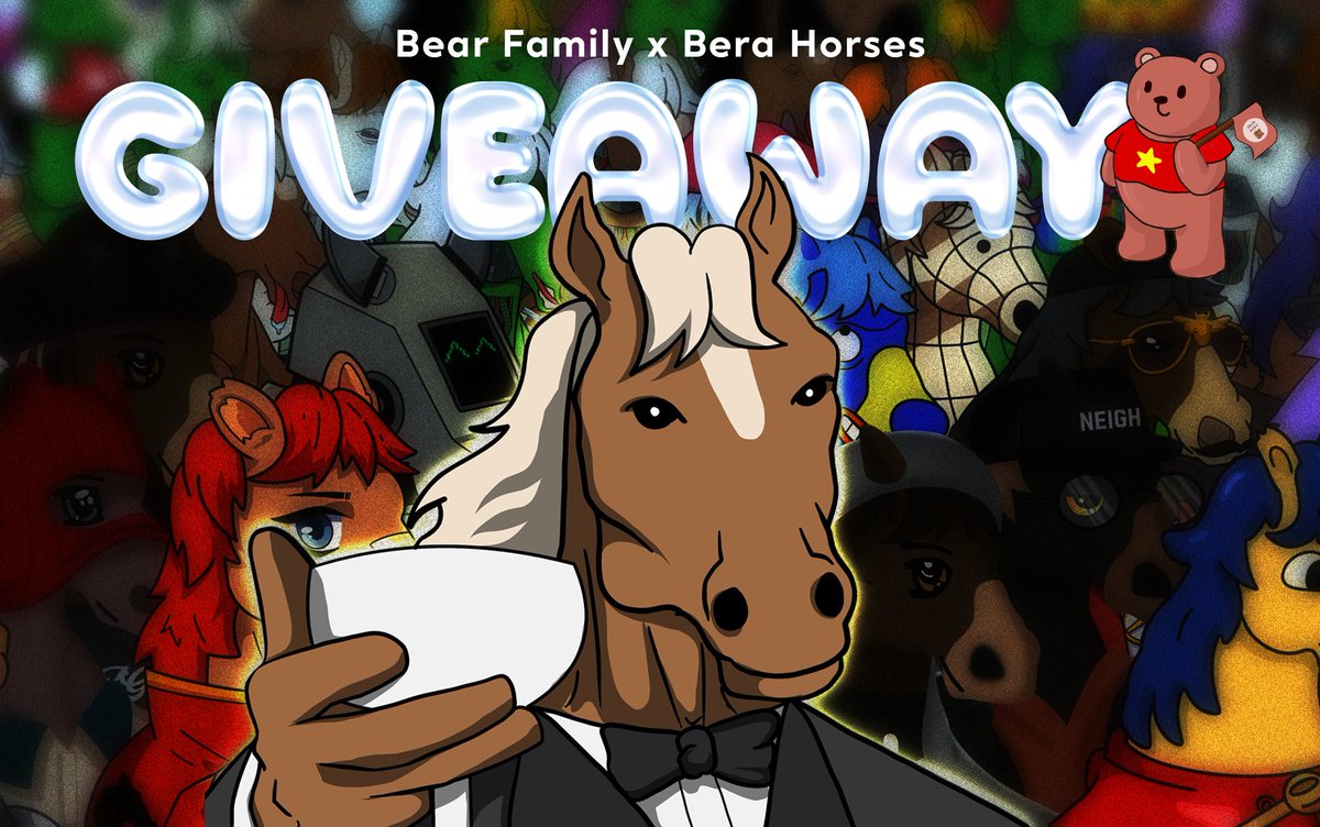 Bear Family (@vnbearfamily) on Twitter photo ANOTHER GIVE AWAY๐จ
Weโre giving away 3 GTD spots for the <a href="/berahorses/">Bera Horses</a> Horse Head mint.
To join:
1. Follow <a href="/VNBearfamily/">Bear Family</a>, <a href="/berahorses/">Bera Horses</a> & <a href="/Jackker123/">JackMy ๐ปโ | Bear Family</a>
2. Like + RT this post.
3. Join Bear Family: discord.gg/bearfamily
4. Tag 2 beras
5. Drop your EVM address below. ANOTHER GIVE AWAY๐จ
Weโre giving away 3 GTD spots for the <a href="/berahorses/">Bera Horses</a> Horse Head mint.
To join:
1. Follow <a href="/VNBearfamily/">Bear Family</a>, <a href="/berahorses/">Bera Horses</a> & <a href="/Jackker123/">JackMy ๐ปโ | Bear Family</a>
2. Like + RT this post.
3. Join Bear Family: discord.gg/bearfamily
4. Tag 2 beras
5. Drop your EVM address below.